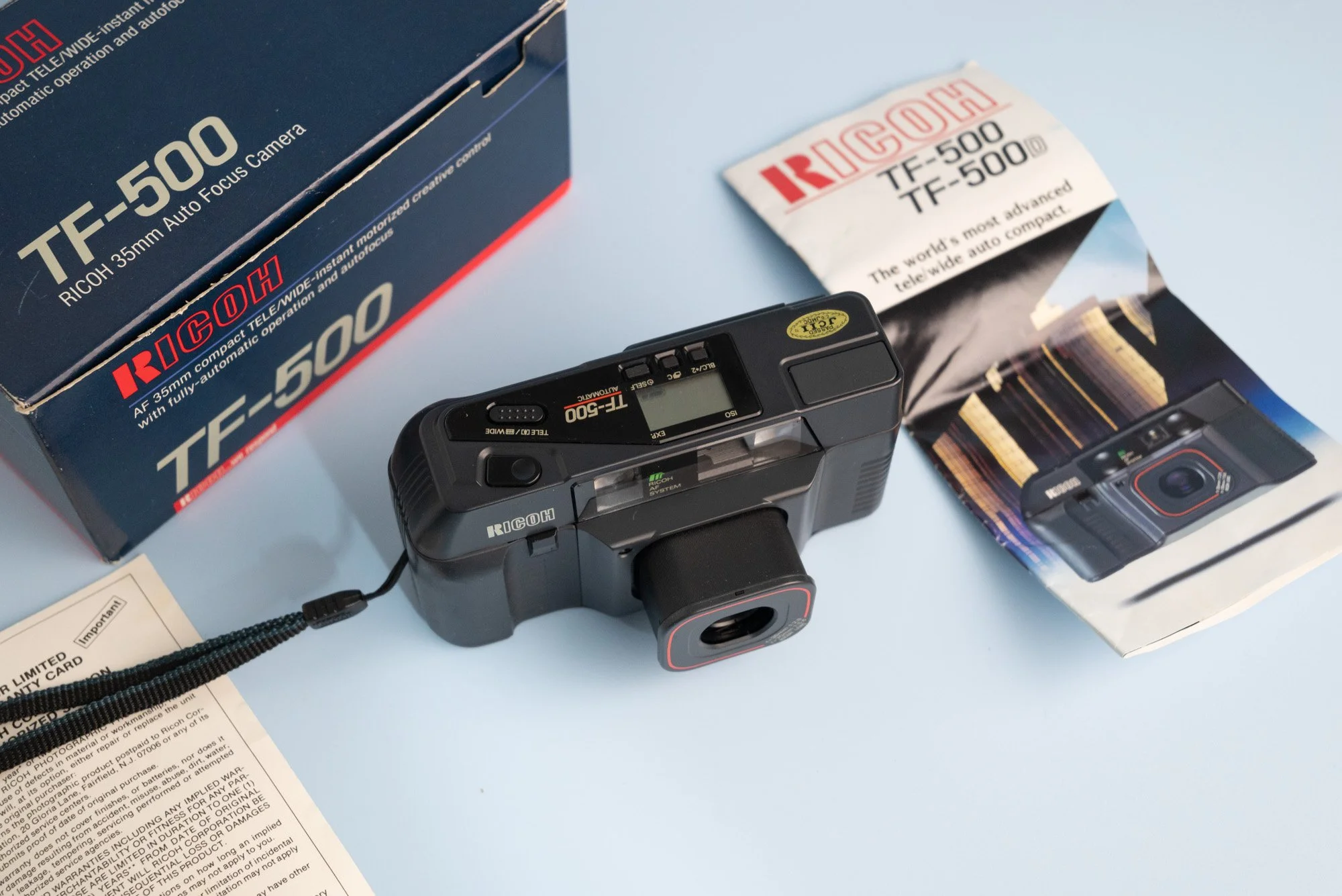 Ricoh TF 500 Point and Shoot 35mm Film Camera with Twin Lenses